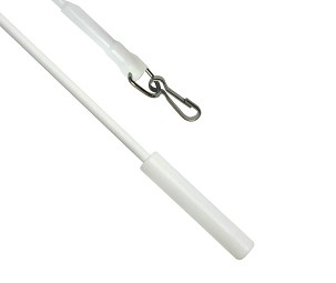 Függönyhúzó pálca fém Fehér 75 cm