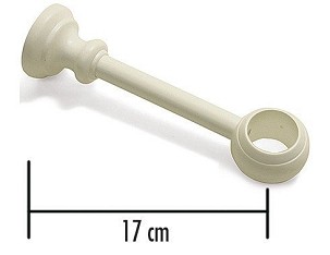 28mm Rúd Átmérőjű Karnishoz tartókonzol zárt Fehér 17 cm