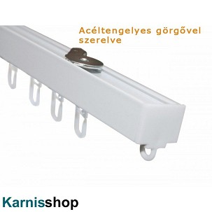 LUNA FÜGGÖNYSÍN 1 SOROS, FEHÉR - ACÉLTENGELYES GÖRGŐVEL - NEHÉZ FÜGGÖNYÖKHÖZ