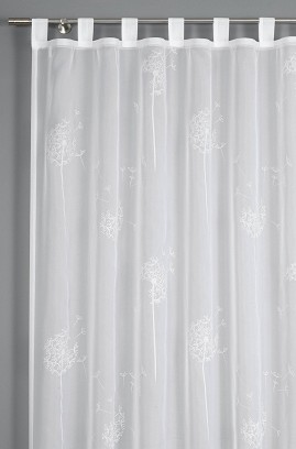 Füles Függöny - Kész függöny "Voile Pitypang" 140 cm széles 245cm magas fehér