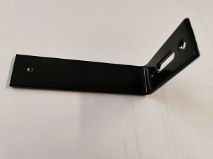 Oldalfali konzol előlapos alu karnishoz 100mm fekete