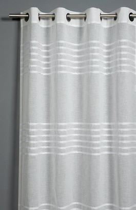 Ringlis Függöny - Kész Függöny 3D Csíkos 140 cm Széles 245cm Magas Fehér