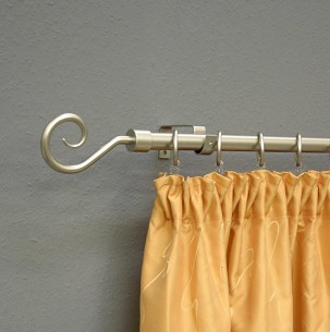 Kihúzható Komplett Karnis Szett Ø13/16 HOOK 130-240 cm Ezüst Színben