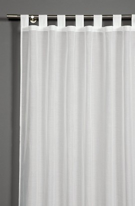 Füles Függöny - Voile Uni 140 cm Széles 235cm Magas Fehér