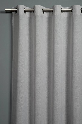 Ringlis Függöny - Kész Függöny Uni Vonalas Hatású  140 cm Széles 245cm Magas Szürke