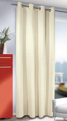 Ringlis Függöny - Kész Függöny Pamut Hatású140 cm Széles 245cm Magas Bézs